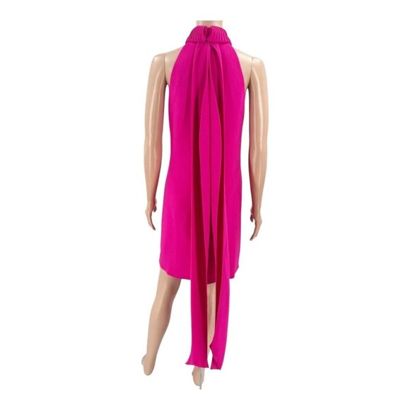 Brandon Maxwell Dress Bow Back Pink Mini US2 - Picture 6 of 11